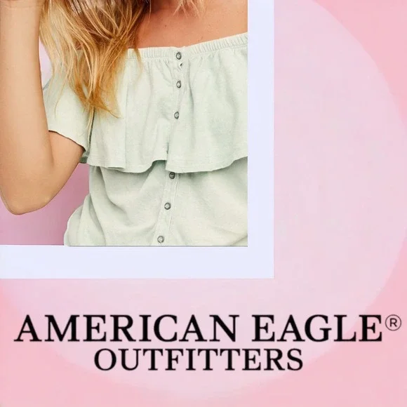 American Eagle Blouse | Womens Off the Shoulder Soft Knit Blouse - Picture 1 of 6